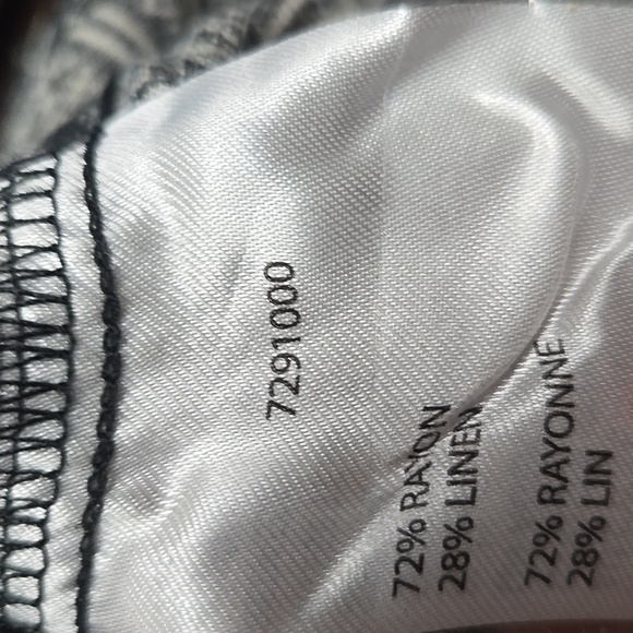 Weatherproof Vintage Size S Black White Linen Blend Button Down Sleevele… - Picture 7 of 10